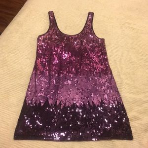 Purple sequined dress
